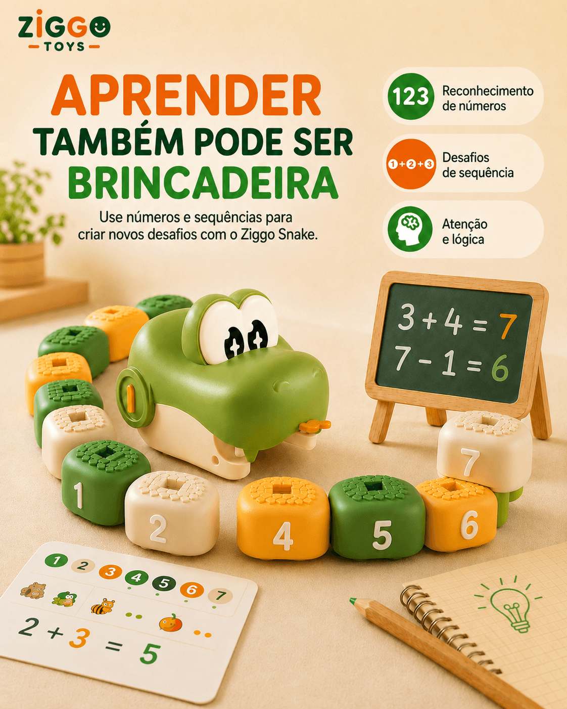 Aprender brincando com números e sequências